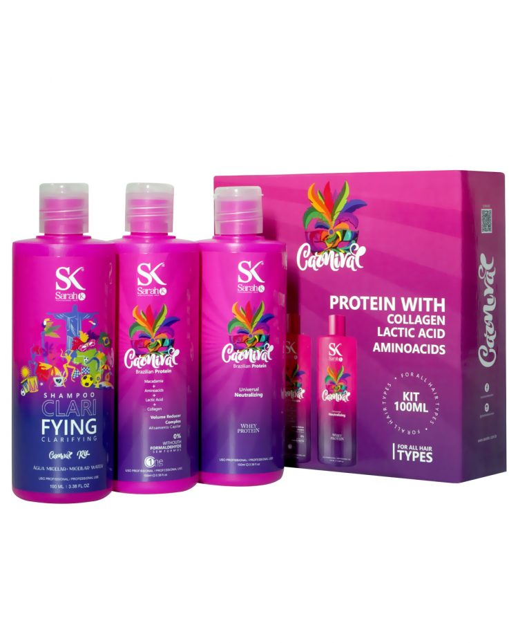 Kit Profesional Carnival shampoo 100ml , alisado 100ml y Neutralizante universal 100ml