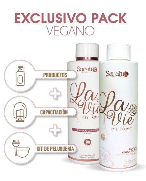 Pack Profesional de Alisado Capilar Vegano "La Vie en Rose"